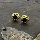 Image 2 of Vintage gold stud earrings with garnet