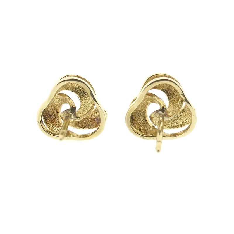Image 6 of Gold stud earrings knot