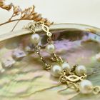 Image 2 of Gold bracelet with pearls | 19.5 cm