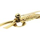 Image 3 of Vintage gold brooch of a feather