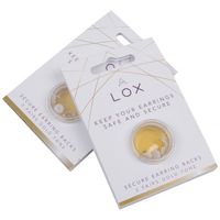 LOX; Safety clasps for earrings; gold-colored (2 pairs)