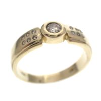 Vintage gold ring | 0.25 ct. diamonds
