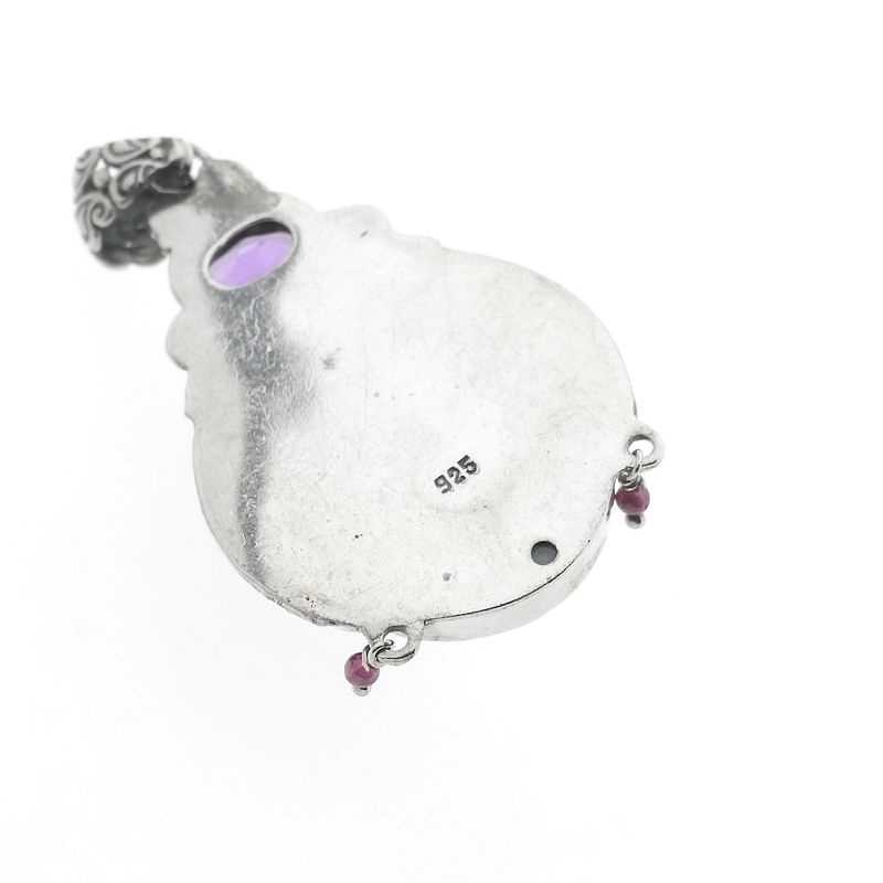 Image 6 of Silver pendant with the face of a sleeping moon