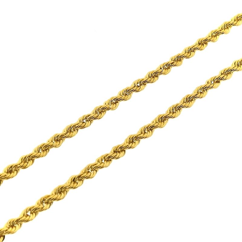 Image 6 of 22 carat gold twisted link chain | 61.5 cm