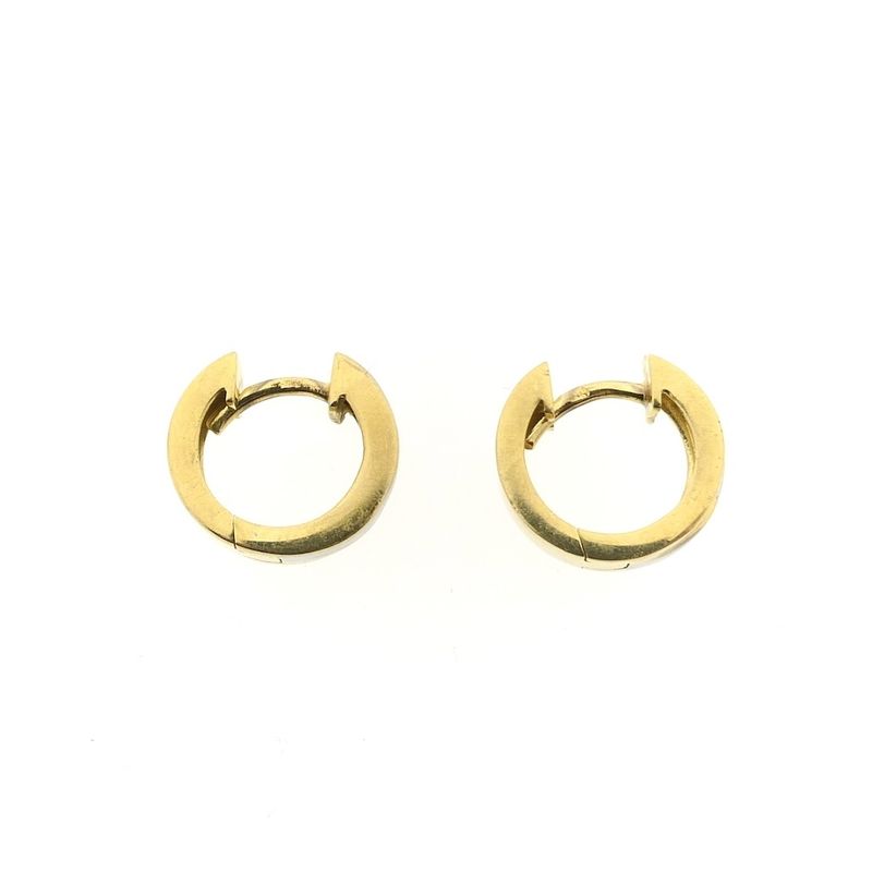 Image 4 of Two-tone gold earrings with zirconia