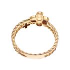 Image 4 of 18 carat gold ring with enamel flower