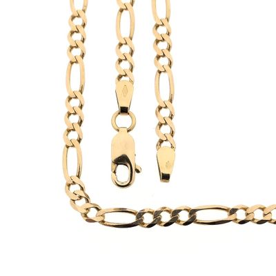 Gold Figaro link chain | 47.5 cm Image 1 of Gold Figaro link chain | 47.5 cm