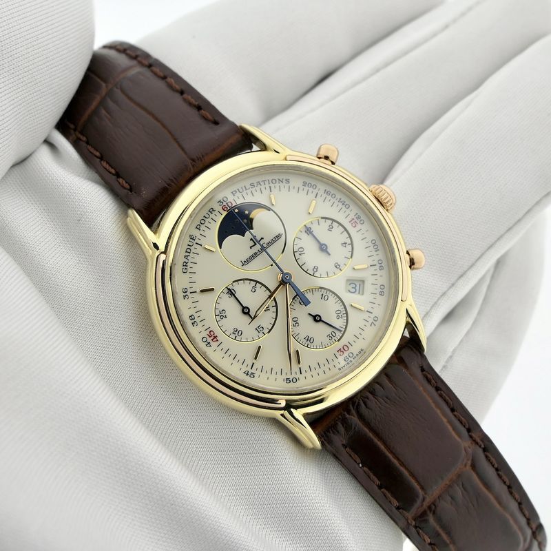 Image 12 of Jaeger-LeCoultre Odysseus 165.7.3; 18k gold chronograph watch with moon phase