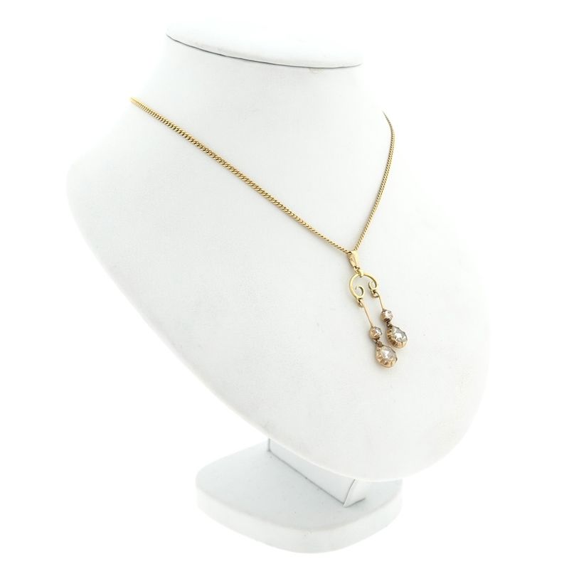 Image 6 of Gold pendant with diamonds; Approx. 0.50 ct.