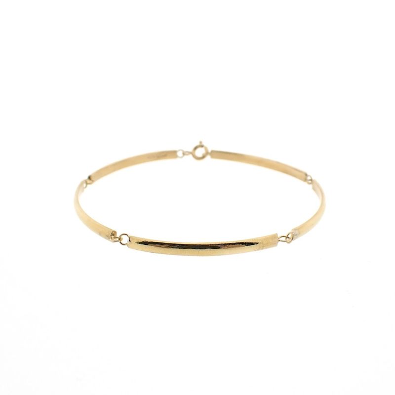 Image 1 of Gold bar link bracelet