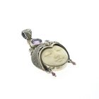 Image 3 of Silver pendant with the face of a sleeping moon