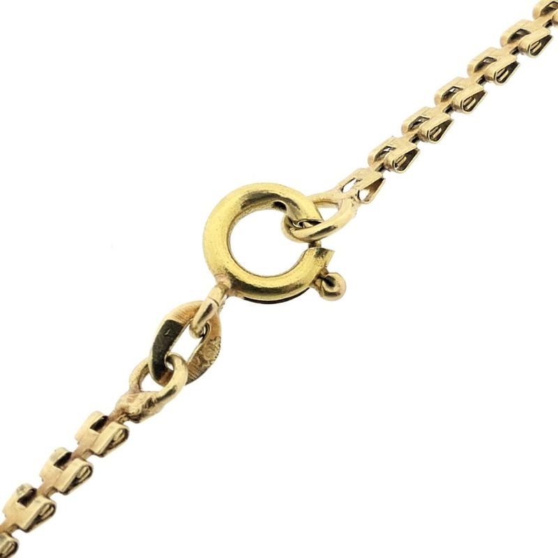 Image 5 of Gold fantasy link necklace with fixed pendant and cultured pearls