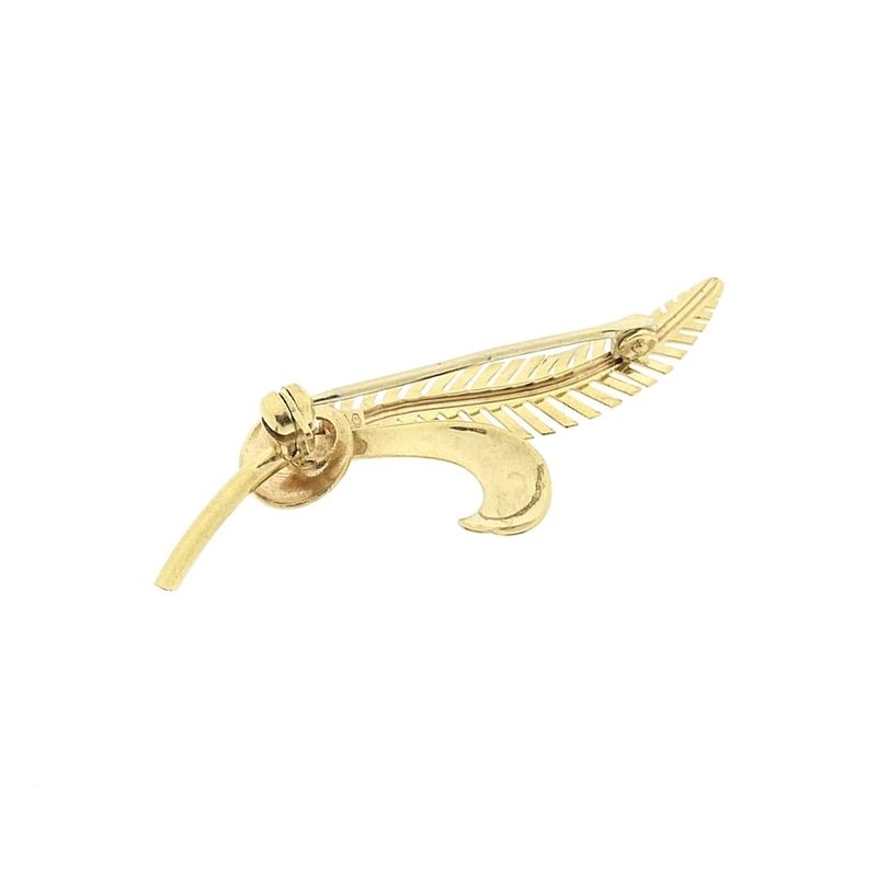 Image 2 of Gold feather brooch