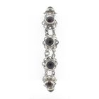 Image 4 of Vintage silver bracelet with garnet; Boat bracelet | Ø 56 mm