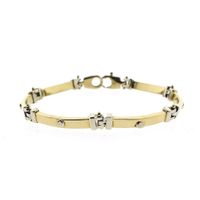 Two-tone gold bar bracelet
