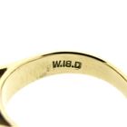 Image 5 of Gold ring with opal and entourage of diamonds; 0.16 ct.