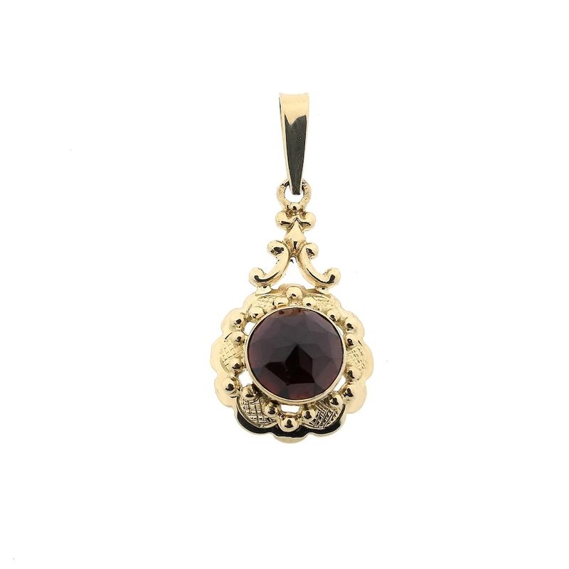 Image 1 of Vintage gold pendant with garnet