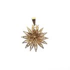 Image 1 of Vintage gold flower pendant with filigree technique