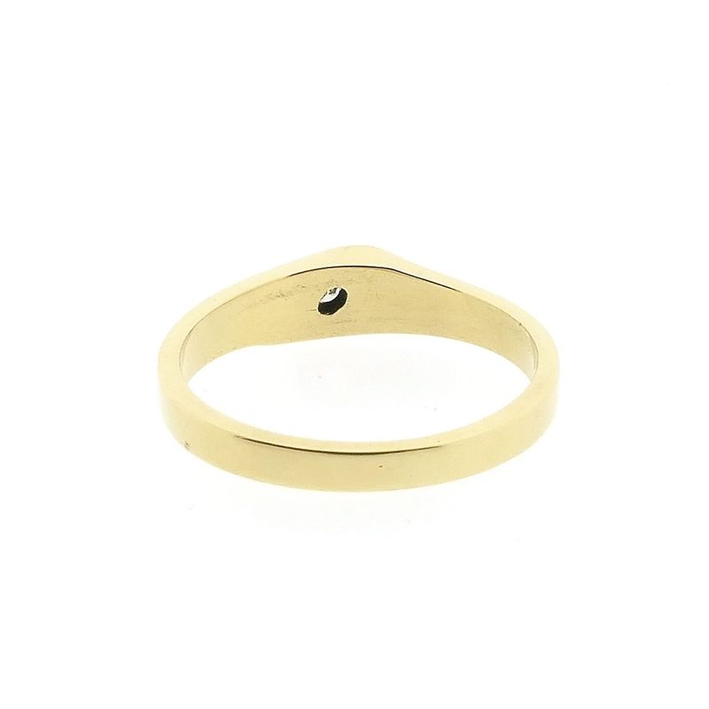 Image 4 of Gold solitaire ring with diamond; 0.02 ct.