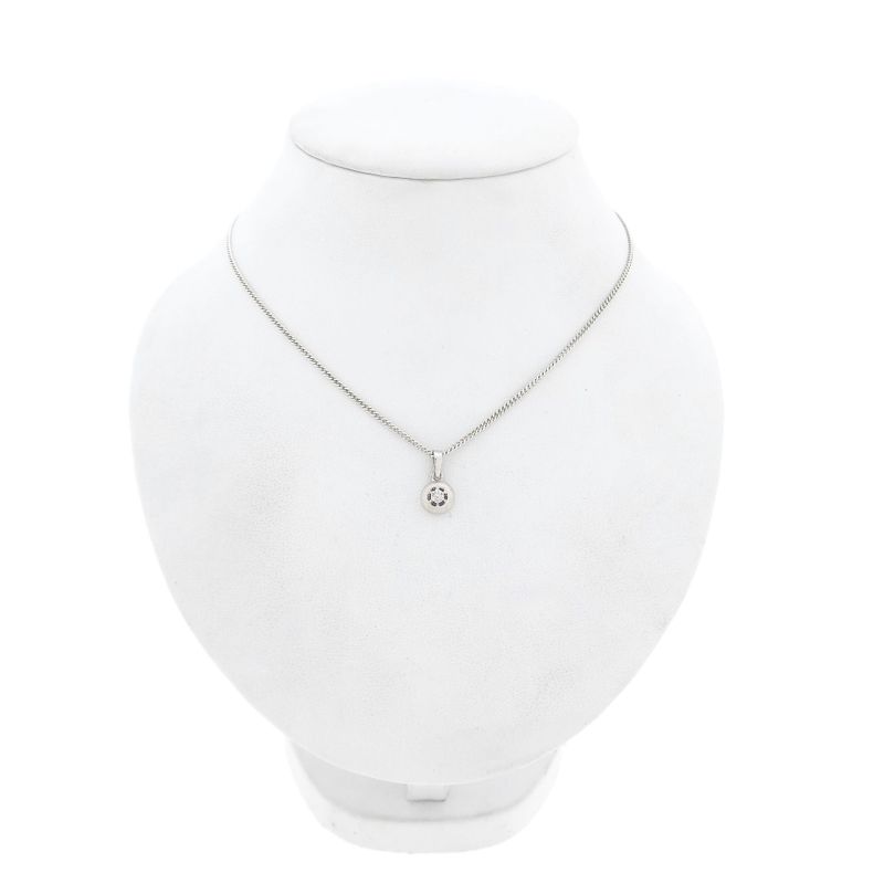 Image 4 of 18K White Gold Minimalist Pendant with Diamond