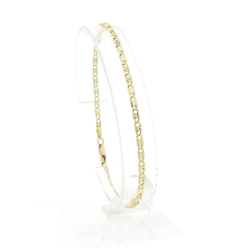Image 1 of Gold navy link bracelet
