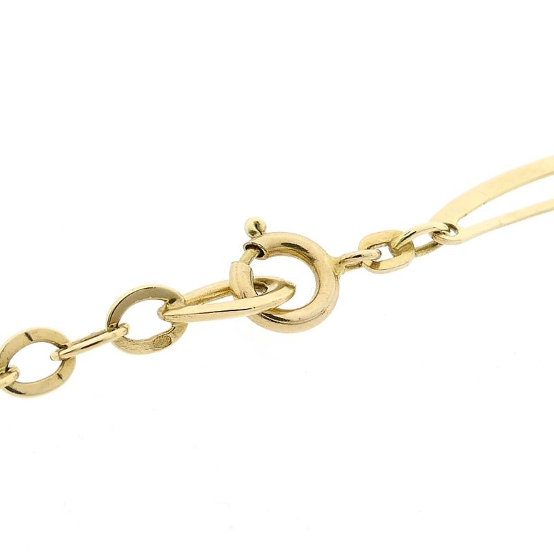 Image 4 of Tricolor gold navy link necklace | 51 cm
