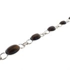Image 8 of Vintage silver bracelet with tiger eyes | 20.5 cm