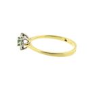 Image 6 of Gold subtle entourage ring with 0.08 ct. diamond & emerald