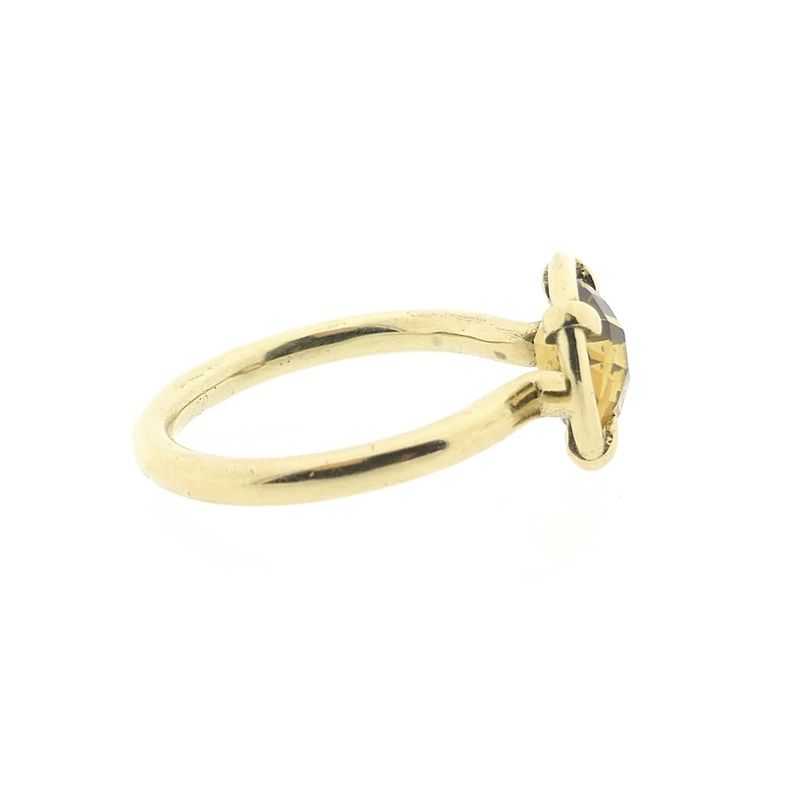 Image 4 of Vintage gold solitaire ring with citrine