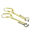 Image 1 of Two-tone gold fantasy earrings with 0.02 ct diamond.