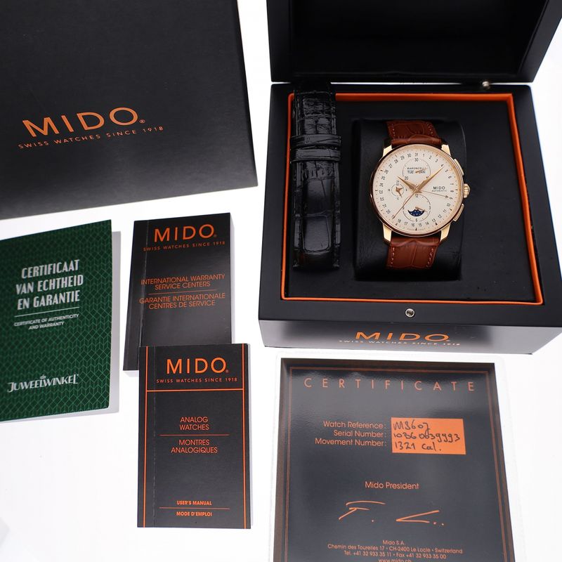 Image 2 of MIDO Baroncelli Day-Date Chronograph M8607.3.M1.42; Automatic Men's Watch