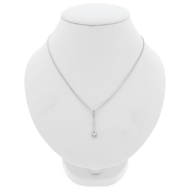 Image 3 of White gold pendant with diamond | 0.04 ct.