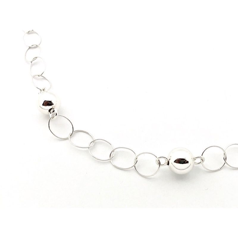 Image 2 of Silver necklace with beads | Stefani St. Jacques | 50 cm