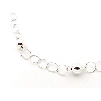 Silver necklace with beads | Stefani St. Jacques | 50 cm Image 2 of Silver necklace with beads | Stefani St. Jacques | 50 cm