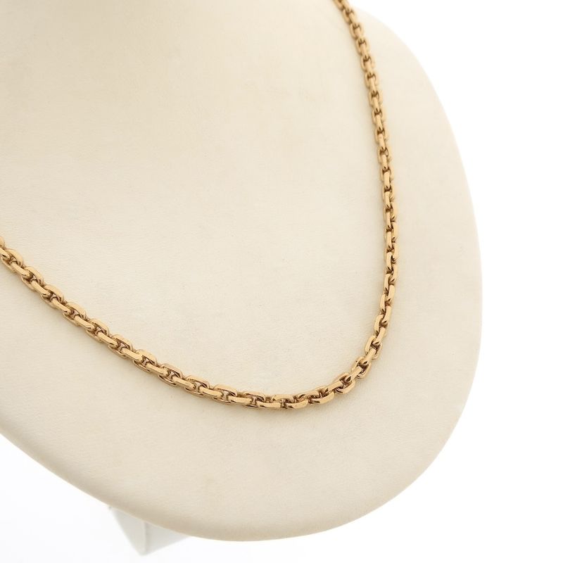 Image 3 of Solid gold anchor link chain | 68 cm