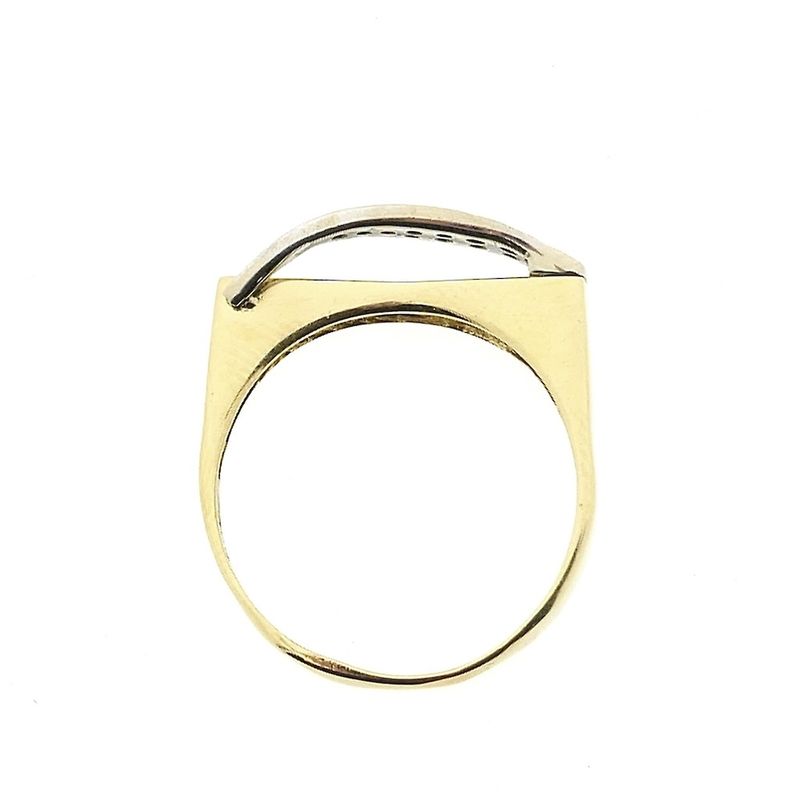 Image 4 of Assos two-tone gold ring with zirconia