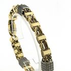 Image 3 of Gold magnum link bracelet with zirconia