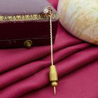 Image 2 of Gold lapel pin with diamond; approx. 0.10 ct.