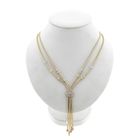 Afbeelding 1 van Tricolor gouden schakelketting met zirconia