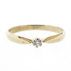 Image 5 of Gold solitaire ring with diamond 0.03 ct.