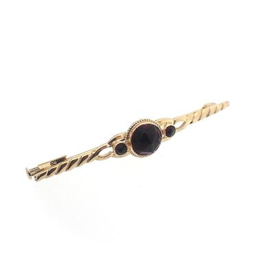 Image 1 of Vintage gold brooch with garnet