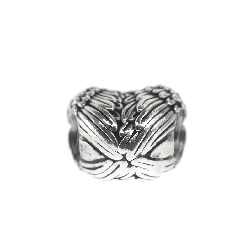 Image 6 of Pandora charm; Silver; Winged Heart