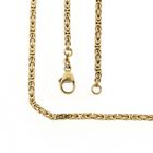 Image 1 of Gold square king chain | 80 cm