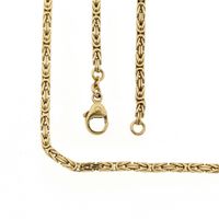 Gold square king chain | 80 cm
