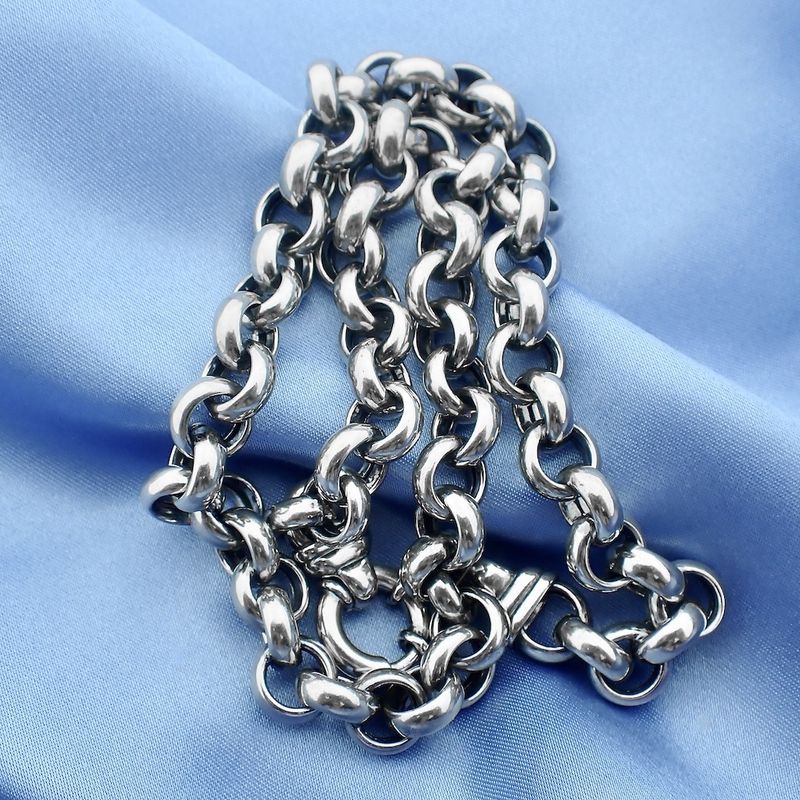 Image 8 of Silver robust jasseron necklace | 50 cm