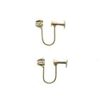 Image 6 of Vintage gold clip-on earrings with diamond; 0.10 ct.