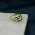 Image 2 of Gold ring with purple zirconia