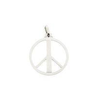 Silver pendant of a peace sign