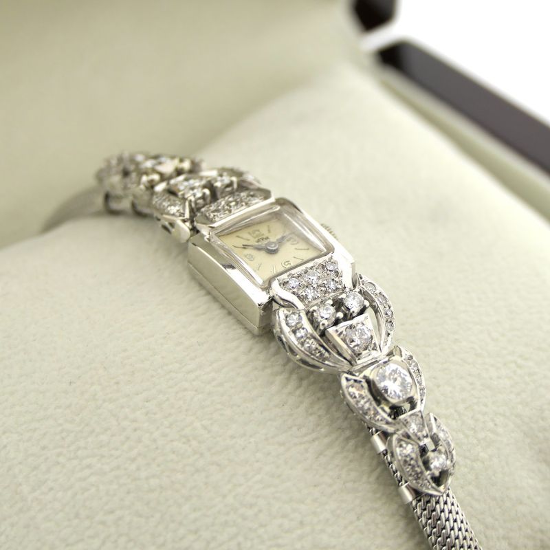 Image 16 of Herva Swiss Genève 'Cocktail Watch'; 14k. Gold ladies watch with diamonds