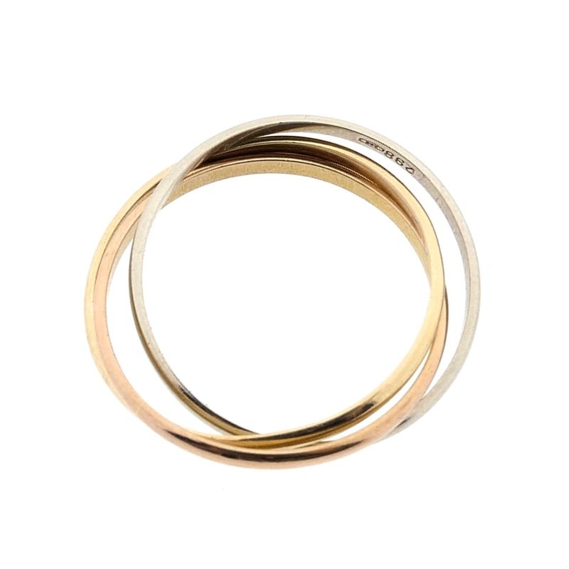 Image 5 of Tricolor gold trinity ring
